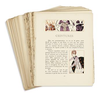 (COSTUME.) Gazette du Bon Ton. approximately 550 illustrated text pages from the magazine,